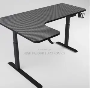 Adjustable L-Shaped Gaming Table - Brand New