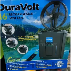 16-Inch Duravolt Rechargeable Mist Fan with Remote