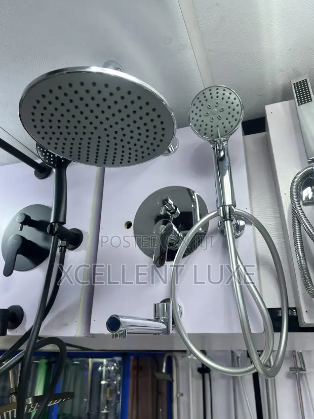 Conduit 5-Way Shower Mixer da Round Shower Head - 1