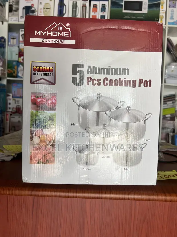 5 Pcs Aluminum Cooking Pot Set - 1