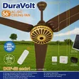 Duravolt 56" Solar ACDC Ceiling Fan with Remote - 1