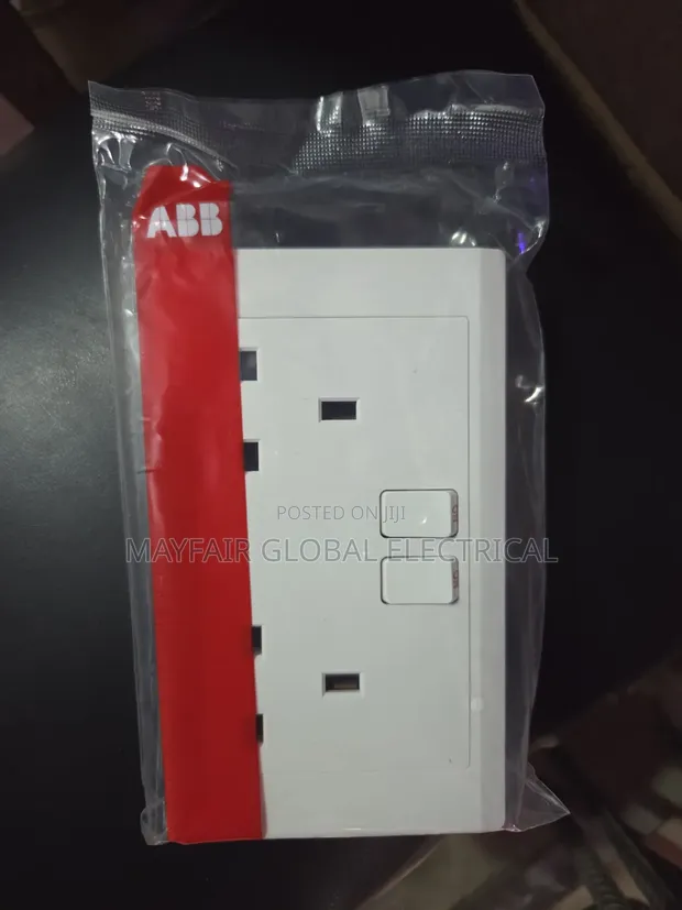 Original ABB 13-Amp Double Wall Socket - 1
