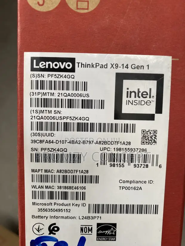 Lenovo ThinkPad X1 Carbon Gen 11 14" Intel Core Ultra 7 32GB RAM 1TB SSD - 1