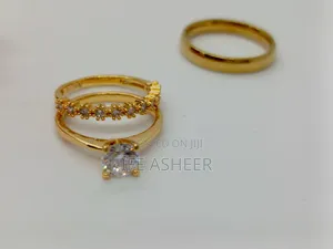 Simple Platinum Couples Wedding Ring Set 002