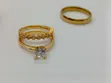Simple Platinum Couples Wedding Ring Set 002 - 2