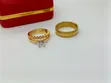 Simple Platinum Couples Wedding Ring Set 002 - 4
