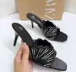 Zara Pearl Embellished Stiletto Mule Heels - Model 6913-3 - 4