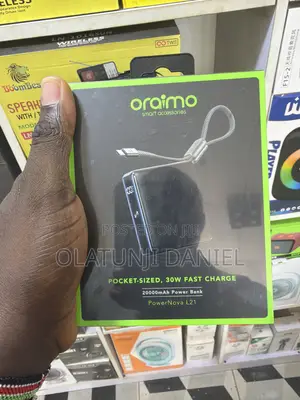 Oraimo 20,000mAh Powerbank Mai Girman Aljihu - Baki