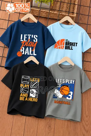 4pcs Boys' 100% Cotton Short Sleeve T-Shirts