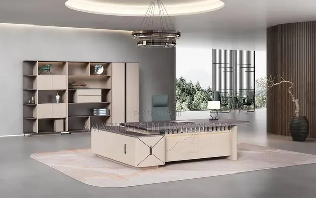 Luxury Executive Office Table - Modern Managerial Desk - 1