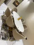 Modern Marble Dining Table with 6 Chairs - 1