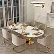 Modern Marble Dining Table with 6 Chairs - 2
