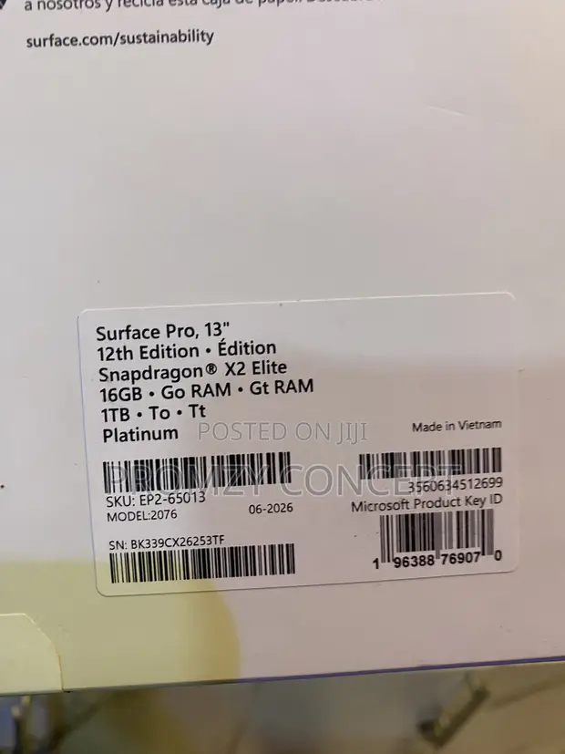 New Microsoft Surface Pro (Snapdragon X Elite, 16GB RAM, 1TB SSD) - 1