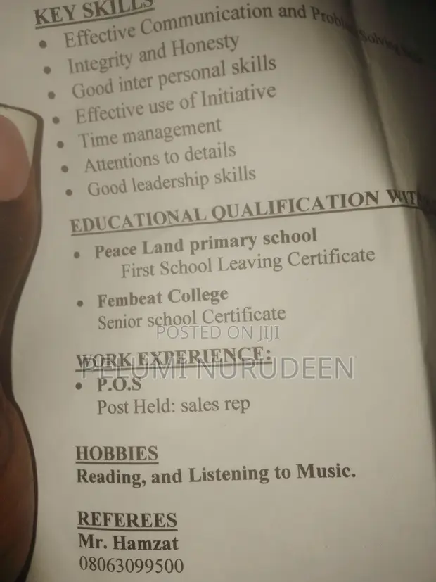Housekeeper CV - Young, Eager to Learn - 1