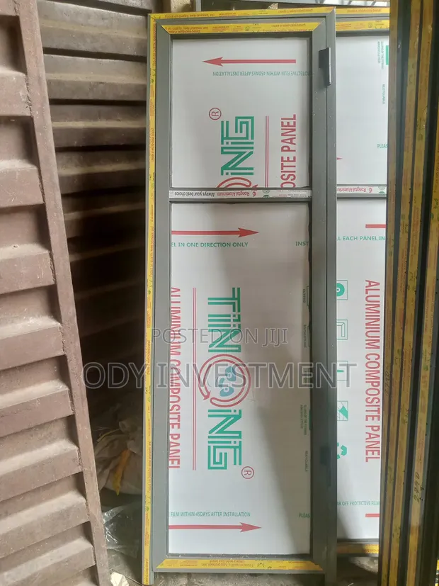 Aluminium Toilet Door (Grey) - 1