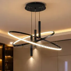 Black LED Pendant Light with 3-in-1 Drop for Dining Table
