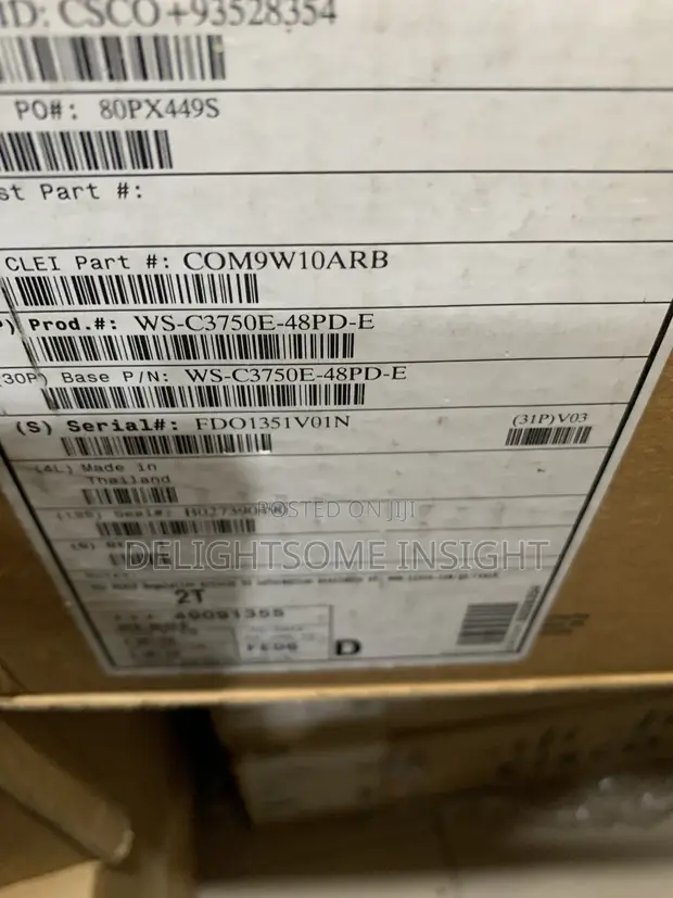 Cisco Catalyst WS-C3750E-48PD-E Gigabit PoE Switch - 1