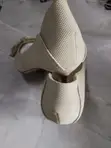 LR&RL Beige Pointed Toe Kitten Heels masu Kyau da Bow - 4