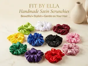 Fit by Ella Satin Scrunchies