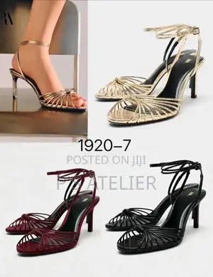 Zara Strappy Stiletto Heels - Launi Daban-daban