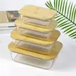 4-Piece Borosilicate Glass Food Storage Set - 1