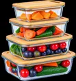4-Piece Borosilicate Glass Food Storage Set - 3