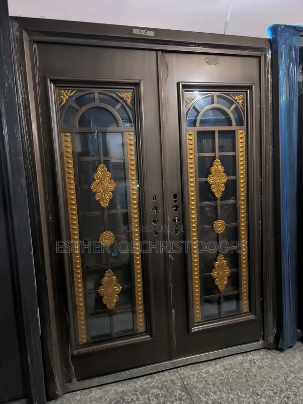 5ft x 7ft Copper Glass Security Door - 1