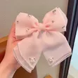 Luxury Princess Hair Bow Clip with Pearl & Stones - Nora Collections - 5