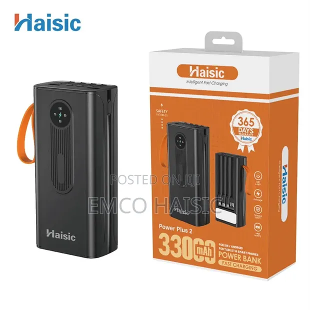 Haisic 33000mAh Power Bank with LED Light & Multiple Chargers - 1