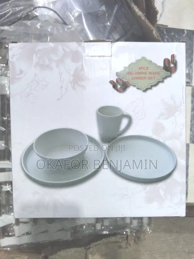 High Quality Unbreakable 4pcs Plates and Cup Set - 1