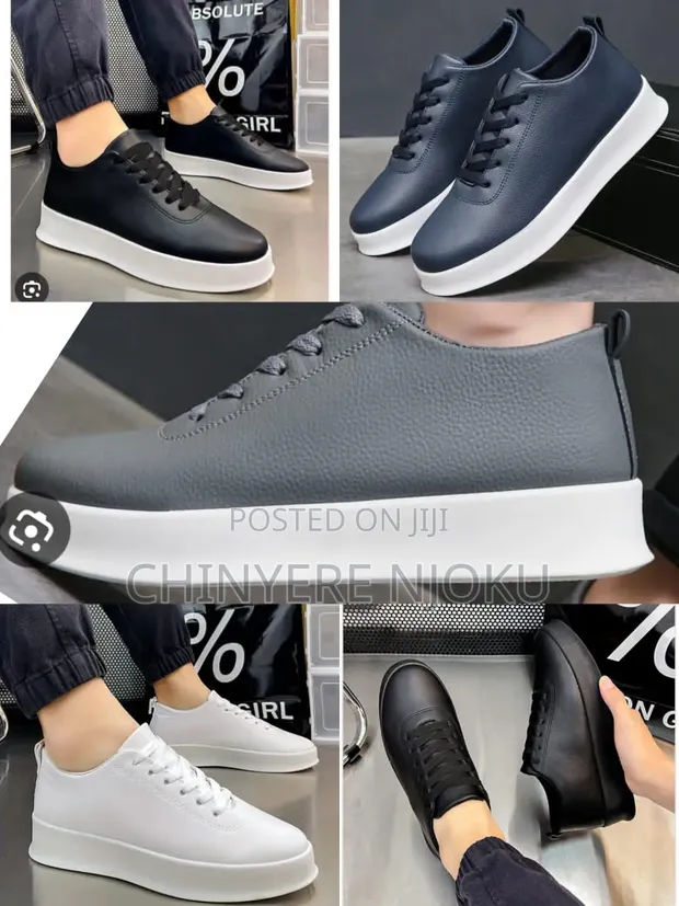 Men's White Sole Sneakers - 1