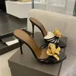 Zara Luxury Gold Flower Mules - Sabon Kayayyakin - 1