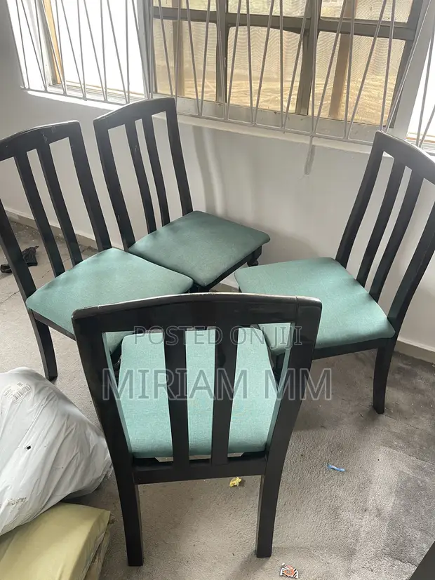 Set of 4 Dining Chairs with Padded Seats - 1
