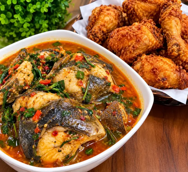 Fried Chicken and Fish Pepper Soup - 1