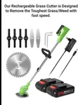 Sabo Rechargeable Lawn Mower Mai Baturi Biyu - 1