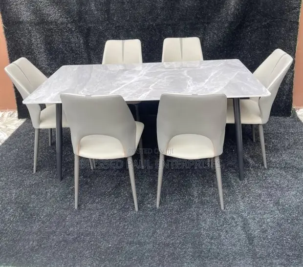 Imported Marble Dining Set - 6 Seater - 1