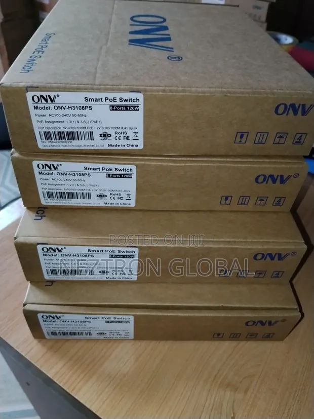 Onv H3108PS 10-Port Gigabit PoE Switch - 1