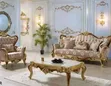 Home Interiors 7-Seater Antique Chairs with Center Table - 2