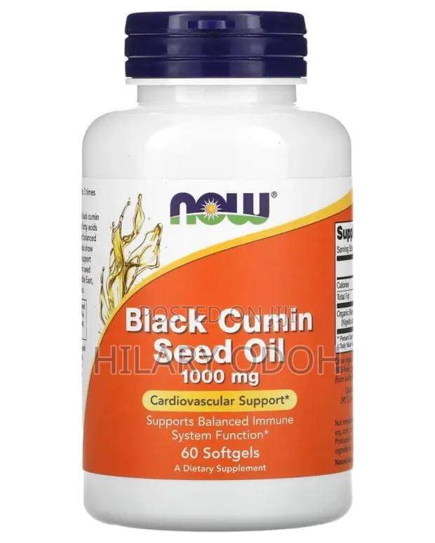 NOW Foods Black Cumin Seed Oil 1000mg 60 Softgels - 1