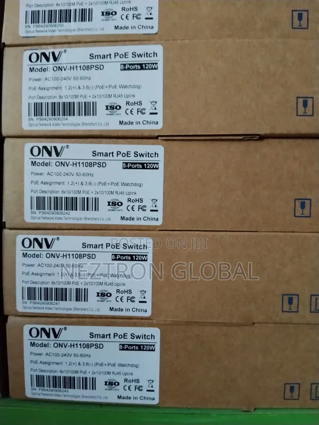 ONV H1108PSD 8-Port PoE Switch (10/100Mbps) - 1