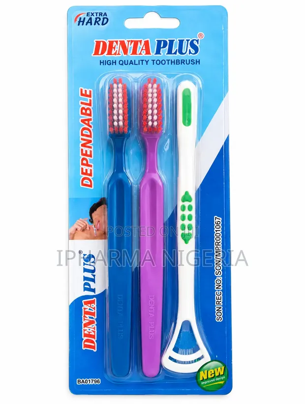 Denta Plus Extra Hard Toothbrush - Multi-Pack - 1