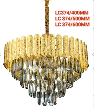 Modern Crystal Chandelier - Gold Finish