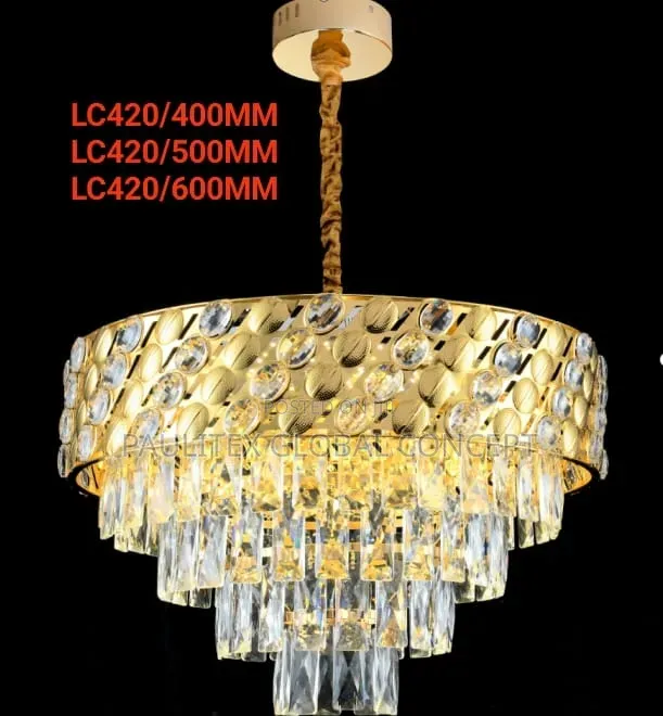 Luxury Gold Crystal Ring Chandelier - 1