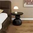 Modern Resin Pebble Side Stool - Cream, Orange, Brown - 3