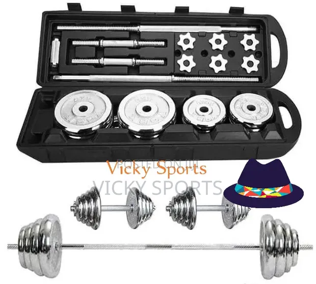 American Fitness 50kg Chrome Weight Plate Set - 1
