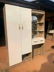 Home Interiors Double Wardrobe with Dressing Mirror - 1