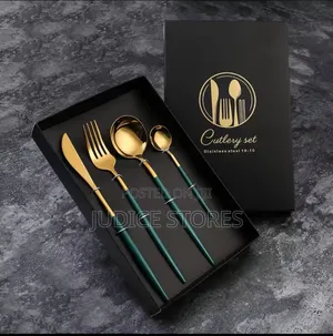 4 PCS Stainless Steel Dinnerware Set - Gold