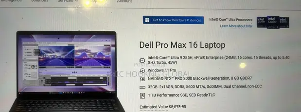 Dell Pro Max 16 Laptop - Intel Core Ultra 9, 32GB RAM, 1TB SSD - 1