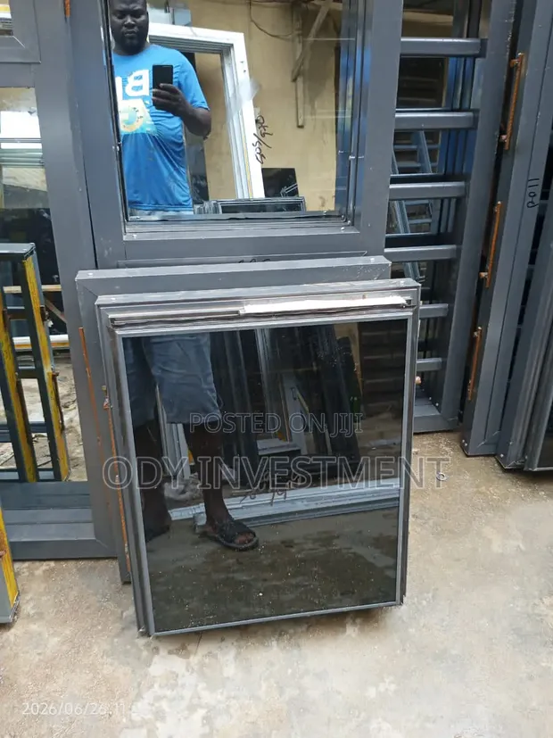 Aluminium Transom Toilet Window - Burglar Proof - 1