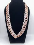 20mm Miami Cuban Link Chain Rose Gold Plated - 2